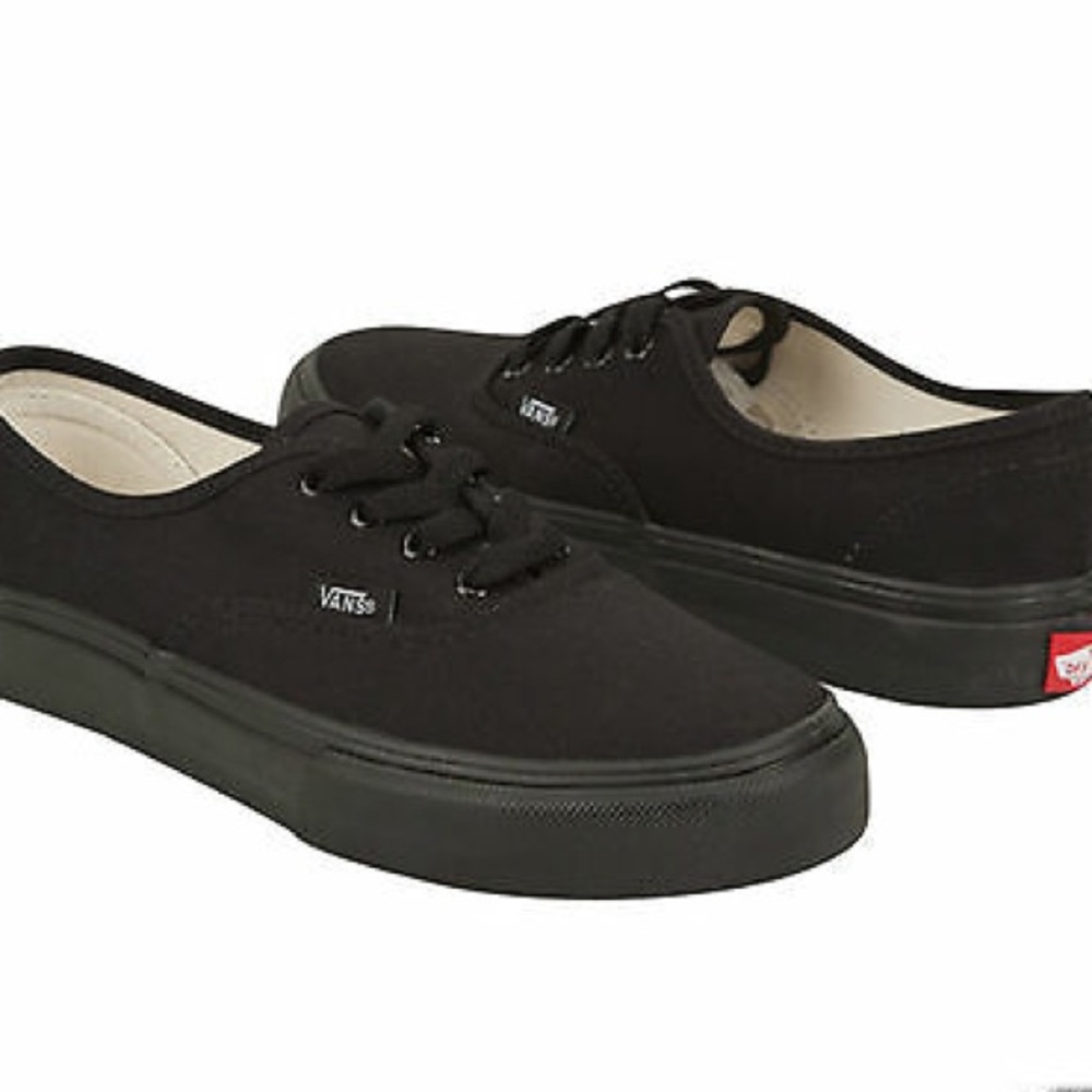 WORN ONCE ~ all black vans size 9 1/2
